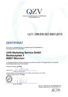 ISO 27001 Zertifikat – Klicken zum Vergrößern ISO 27001 Zertifikat